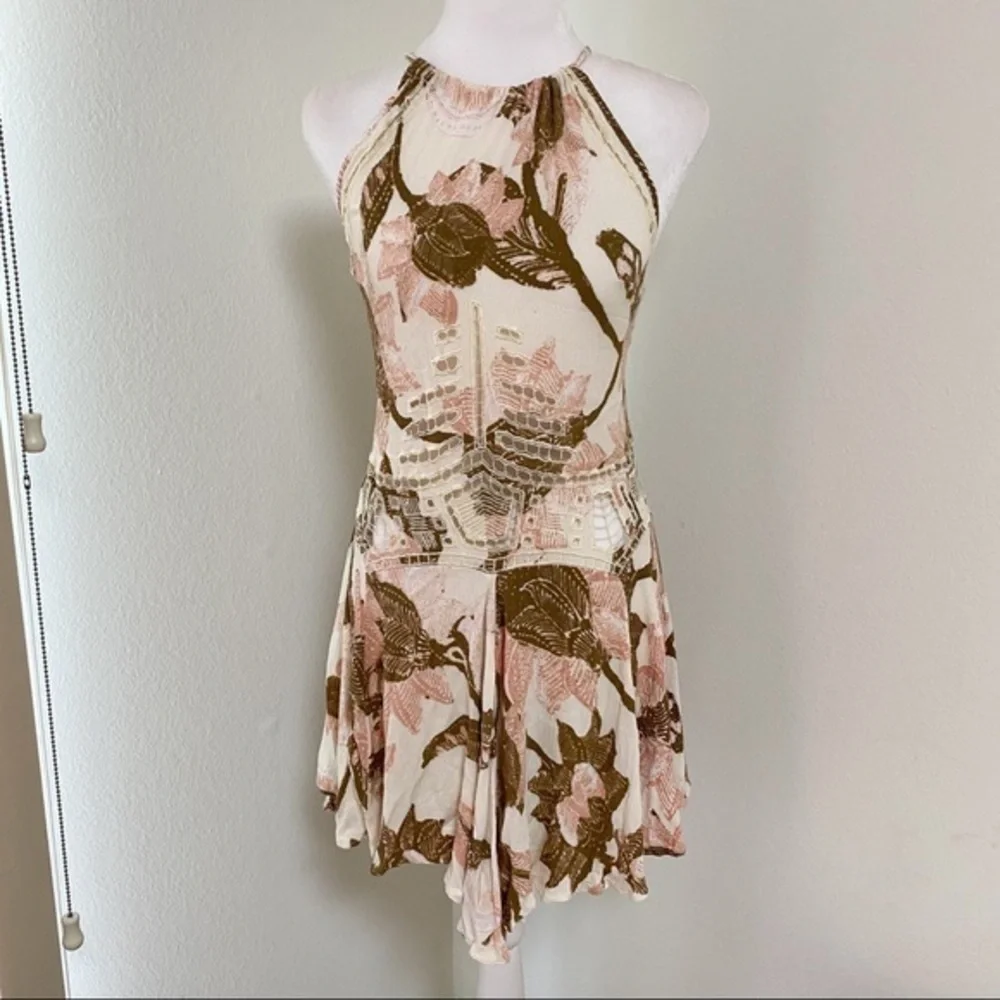 Free people printed slip crisscross straps dress - Picture 2 of 10